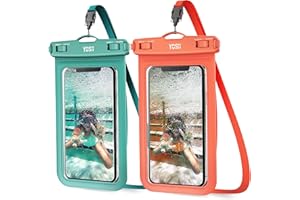 ‎YOSH YOSH Wodoodporna torba na smartfona [2 sztuki], wodoodporna torba na telefon, wodoodporna torba na telefon iPhone 15 14 13 12 11 Pro Max XS XR X 8 7 SE, Samsung S24, S23, S22, do 6,8 cala,