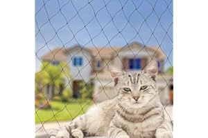 LHYBTM Red para Gatos, 9 x 3 m Red para Balcones para Gatos Red de Seguridad Red de Protección para Gato para Balcones, Terrazas, Ventanas y Puertas, Incluye Set de fijación, Negro