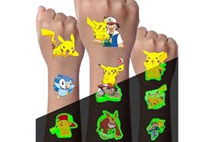 ‎YICOONUO Cartoon Tattoo Kinder,12 Sheets Tattoo Stickers,6 Sheets Luminous Tattoo Stickers+ 6 Sheets Skin-Friendly Children's Tattoos