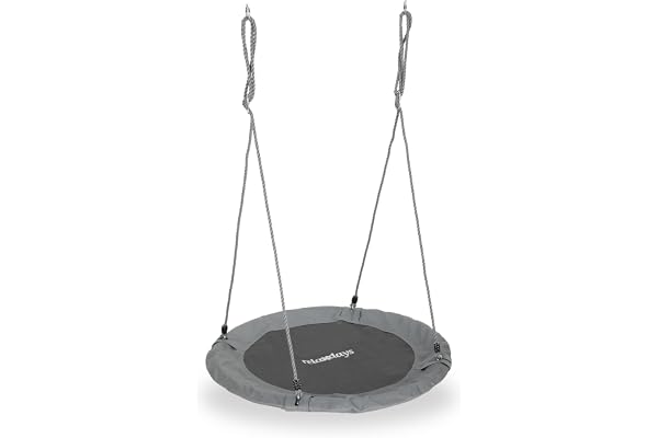 Relaxdays Runt bo gunga för barn och vuxna, justerbar spindelväv, Ø 90 cm, upp till 100 kg