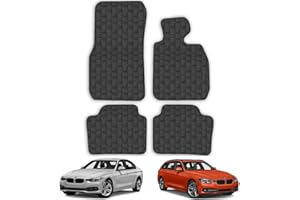 CAR MAT CO Car Mats for BMW 3 Series (2012-2019) [F30/F31] Tailored Fit Rubber Floor Mat Set Accessory Black Custom Fitted 4 Pieces - Anti-Slip Backing, Heavy Duty & Waterproof
