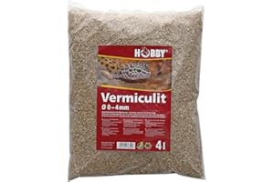 Hobby Vermiculit Substrat pour Reptile/Amphibien 0-4 mm 4 L