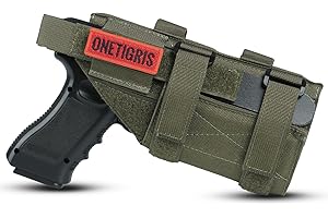 OneTigris - Fondina sistema tattico M.O.L.L.E., da cintura, in nylon 1000D, per pistola