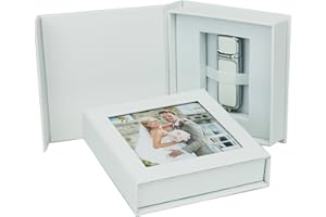 ELEGANTDISK USB-Box für 1 USB-Stick mit Bildfenster. Flash Drive Aufbewahrungsbox. (Weiss)