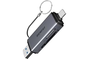 Czytnik kart SD BENFEI, adapter kart pamięci USB C na SD Micro SD Podwójne gniazdo Kompatybilny z iPhonem 15 Pro/Max, MacBookiem Pro/Air 2023, iPadem Pro, iMac, S23, XPS 17, Surface Book 3 i nie tylko