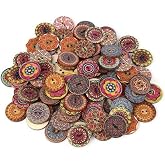 Mor Salkım Home Retro D&uuml;gme 2,0 Cm 10 Adet (2,0 Cm 10 Adet)