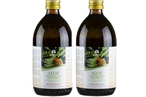 Teo Natura Sinergia 1 – Integratore da Bere - Ricetta Classica di Padre Zago con Aloe Arborescens, Miele e Alcool Biologico - 1 L(Confezione da 2)