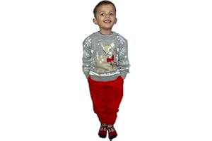 LUXE DIVA Kids Unisex Knitted Rudolph Christmas Jumper