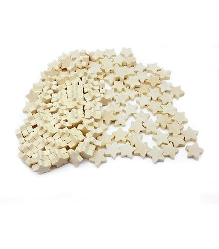 Buachois 50 Pezzi Perline per Braccialetti,Perline per Bigiotteria fai da te,Perline Stella Carino Stella Acrilica Sciolto per Gioielli Artigianali
