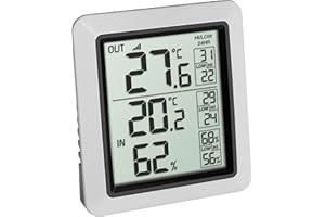 TFA Dostmann Info termometr radiowy z nadajnikiem zewnętrznym, numer katalogowy 30.3065.02, biały