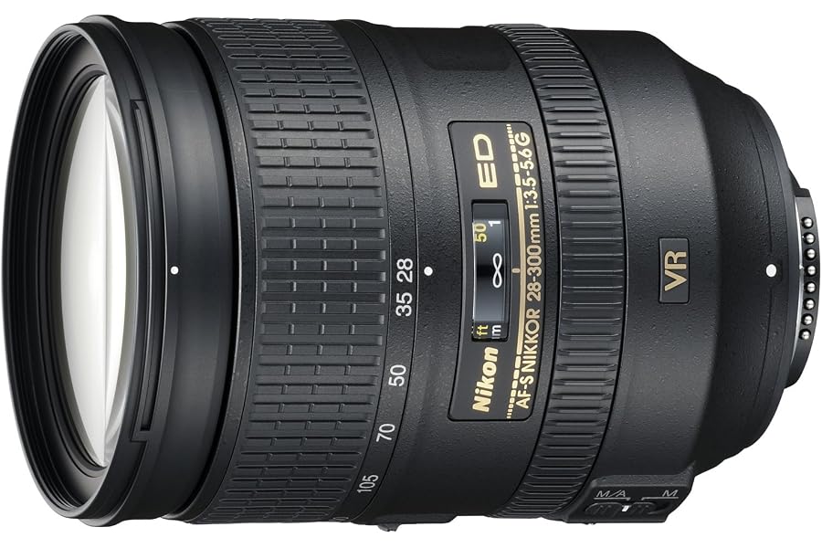 Nikon AF-S 28-300mm 1:3.5-5.6G ED VR Zoom Objektiv inkl. HB-50 (77 mm Filtergewinde) (Generalüberholt)