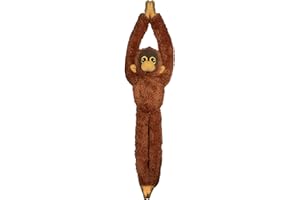 Deluxebase EcoBuddiez Tree Huggers - Orangutan Mały wisiorek 55 cm Wykonany z plastikowych butelek z recyklingu. Ten przyjazny dla środowiska przytulanka jest przeznaczony dla dzieci.