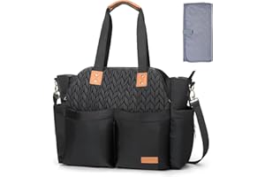 Lekebaby Bolso Carro Bebe Bolsa Carrito Bebés Cambiador Bolsos de Viaje Grande de Almacenamiento Para Pañales materna Messenger con Ganchos y Correa Universal
