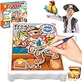 UKR Buzzer Pirate Arcade Tweezers Board Family Game Competition Remove the Objects Get the Buzzer Sound Ocean World Pirate Party Favor Fun Activity for Kids 4-12 Year Old (Crazy Pirate)