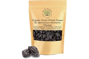 ‎RAW FARM ORGANIC NATURAL FRESH 1kg Bio Pflaumen Getrocknet ohne Stein – 100% Natürlich & Ohne Zusätze | Ungesüßt, Ohne Zuckerzusatz & Ohne Süßungsmittel | Weich, Saftig & Aromatisch - Raw Farm