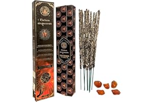 FRAGRANCES & SENS Frangrance & Sens - Incenso Bastoncini Naturali Cannella, Artigianali Fatti a Mano, Incluse Vere Pietre Corniola, Lunga Durata (circa 75min), 20gr