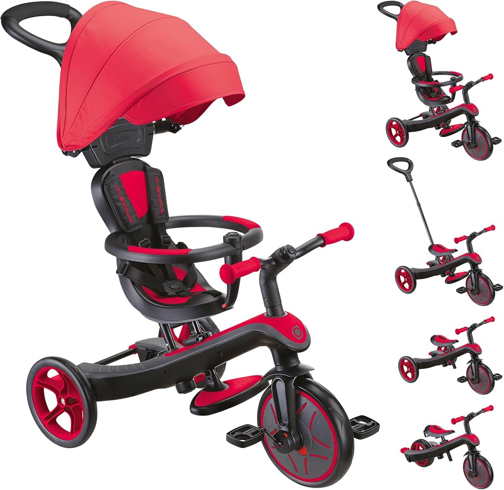 Globber Explorer 4in1 Trike Bisiklet Kırmızı