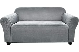 ‎ARGSTAR Argstar Sesselbezug, Jacquard Elastische Stretch Spandex Sofa Abdeckung, 2-Sitzer, Hellgrau, 125-175 cm, waschbar
