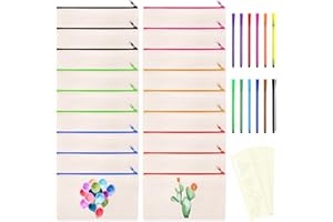 IBEQUEM 18 sztuki płóciennych torebek z zamkiem błyskawicznym, do majsterkowania, z 12 ołówkami akwarelowymi i 8 szablonami do rysowania, puste etui na ołówki, do malowania, szkoły, kosmetyków (6 kolorów), beżowy, Piórnik