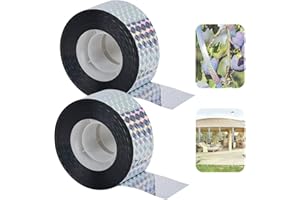 JIASHA Cinta para pájaros,2 Piezas Cinta Reflectante para Pájaros,Cinta Repelente pajaros,Aves Cinta holográfica,para Palomas Pájaros y Frena a Las Pestes para Hogar Jardín (2,4cm)