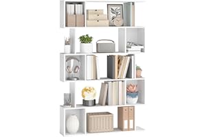 ‎VASAGLE VASAGLE Bücherregal mit 5 Ebenen, Standregal, 24 x 90 x 159 cm, Aufbewahrungsregal mit offenen Fächern, für Wohnzimmer, Schlafzimmer, Arbeitszimmer, mattweiß LBC416W01