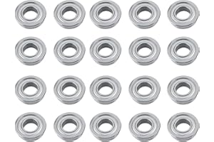 TUZUK 20 Stück F695-ZZ Kugellager Abgedichtet 5x13x4mm Vorgeschmiert/Chromstahl/Gummi Doppeldichtung, F695 ZZ Rillenkugellager