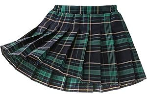 Yealoo Fille Jupe Ecolière Plissé Jupe-Short avec Short Uniforme Scolaire Jupe Fille Enfant Patineuse Tennis