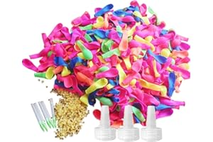 Ousyaah 1000 Bombes à Eau Ballons de Bombes à Eau Colorés Kits Ballons d'eau pour Fete en Plein Air Jardin Fête Été Splash Bataille d'eau Jeu pour Enfant Adulte