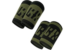 LYFT-RX LYFTRX Wristbands, Bracelets Anti-Transpiration, Slim Fit pour Haltérophilie, Cross Fitness, Olympic Weightlifting, Gym, Weight Lift, 4.5inch/11.4cm Sweat Band, Unisexe 4PACK (2 Paires/2 Couleurs)