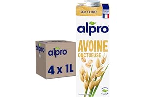 Alpro - Boisson Végétale - Avoine - 1L - Lot de 4x1L