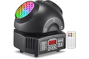 METYONLASER Luz con cabezal móvil RGBW LED luces de escenario para DJ con Control DMX de 11 canales y activación de sonido para fiesta en casa KTV Bar