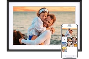 Dragon Touch Digital Photo Frame, 10.1" WiFi Electronic Picture Frame with 1280x800 HD Pixels IPS, Touch Screen, Auto-Rotate, Share Photos/Videos Instantly via Free App, Gifts for Families