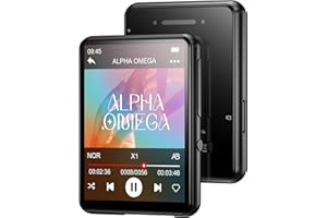 joliker Reproductor de MP3 Integrado de 128 GB con Pantalla Táctil de 2,4 ", Reproductor Música con Bluetooth 5.3 MP3 HiFi con Altavoces, E-Book, Radio FM, Grabadora, Tarjeta TF Ampliable a 256 GB