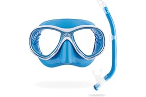 Cressi Kids' C Estrella VIP Jr Clear/Lime Junior Snorkeling/Diving Combo Set