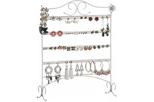 Mango Steam Organisateur de Bijoux Pour Boucles D'oreilles et Bagues (Blanc Classique)