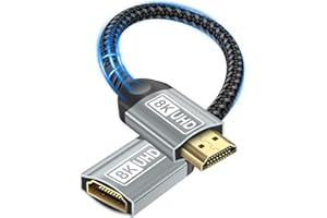 Nersligek HDMI Extension Adapter, 8K HDMI Extender Male to Female Cable Adapter 18Gbps High Speed UHD HDR ARC 3D Compatible with TV Stick Roku Blu-Ray Xbox PS5 PS4 HDTV Laptop-0.5M