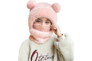 TAGVO Cagoule Polaire Thermique Hiver pour Enfants 4-7 Ans, Multifonction Coupe-Vent Cagoule Ski Cyclisme Polaire Balaclava Hiver Tour de Cou, Thermique Bonnet Doublé en Molleton Foulard à Capuche