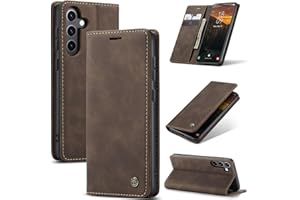 Azororo Handyhülle für Samsung Galaxy S24 5G Hülle Premium Lederhülle Flip Case Magnet Tascher Kartenfach Standfunktion Klapphülle Schutzhülle für Samsung Galaxy S24, Kaffee