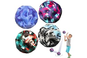 SOETDERT Jump Balls, Pack of 4 Moon Ball, Space Ball, High Jumps Rubber Ball, Jump Ball, Children's Bounce Ball, Stress Relief Toy, Moon Ball, Bouncing Jumping Ball for Children, Party Gift