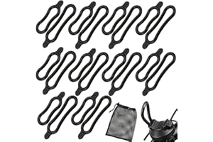 GKZB Bande Silicone Elastique Vélos Bande de Silicone de Vélo Sangle De Montage 20Pièces Vélo Silicones Bands Anneaux en Caoutchouc Elastiques pour Phares de Vélo,VTT,Vélos Course, Accessoire