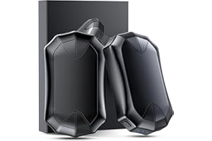 HATMIG Scaldamani 2-Pack, Scaldamani Elettrico Riutilizzabile 6000 mAh Split Scaldamani per Adatto Esterno Pesca Campeggio Ciclismo Alpinismo