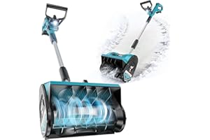 Ecarke Déneigeuse sans Fil Compatible Makita 18V, Moteur Brushless 1000W, Largeur 30 cm, Hauteur de Déneigement 15,5 cm, Portée 6–7 m, Goulotte Orientable à 30° (sans Batterie)