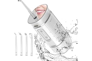 LORESJOY Jet Dentaire Hydropulseur et Irrigateurs, Water Flosser, Hydropulseur Dentaire Éléctrique avec Miroir, Irrigateur Oral Portable Professionnel Jet Dentaire de Voyage et Maison
