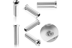 JOCAHULFX 6 Pcs Sink Basket Screw, 45mm Kitchen Sink Basket Strainer Screw, Ceramic Wash Basin Extended Bolt Plug Screws, Stainless Steel Strainer Waste Threaded Screws for Sink Basket Strainer Plug Screws