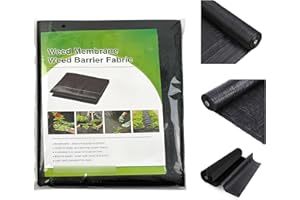RICHDMI Mallas Anti-Maleza, Tela Asfaltica, Tela Antihierbas Jardin, Malla Antihierbas, Malla Geotextil, Malla Antihierbas Rollo, Tela Jardín Permeable al Agua, Resistente a la Rotura Permeable (1m*10m)