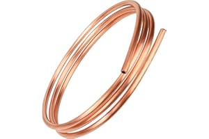 JESUSTREE Tubo de Cobre Suave de 2m, OD 4 mm x ID 3 mm Tubos Redondo de Cobre Flexible para Refrigeración, Aire Acondicionado, Proyectos de Bricolaje e Industria