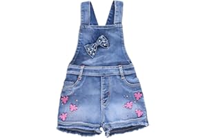 Yao 3J-14J Mädchen Jumpsuit & Strampler Große Kinder Lätzchen Overalls Blau Verstellbare Gürtel Denim Farbe Veränderbare Paillettenhose