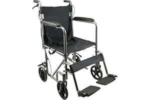 Ultra Lightweight Folding Wheelchair with Attendant Brake Quick Release Legs Travel Transit Folding backrest only 10.5kg from Free To Be mobility equipment