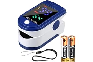 TP TRADEPROVIDER Pulse Oximeter (plus x2 AAA Batteries, Lanyard), CE, FCC Approved Clinically Accurate NHS Finger Blood Oxygen Saturation Monitor LED Display Fingertip Heart Rate Meter by TradeProvider®
