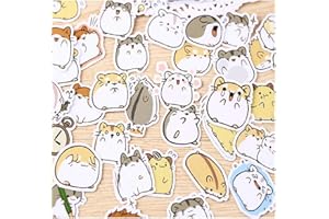 BEITONY Scrapbooking Set of 28 Cute Hamster Stickers HD Stickers - Scrapbooking, Kawaii, Decoration, Customization, Creation, DIY, Handicrafts, Do It Yourself